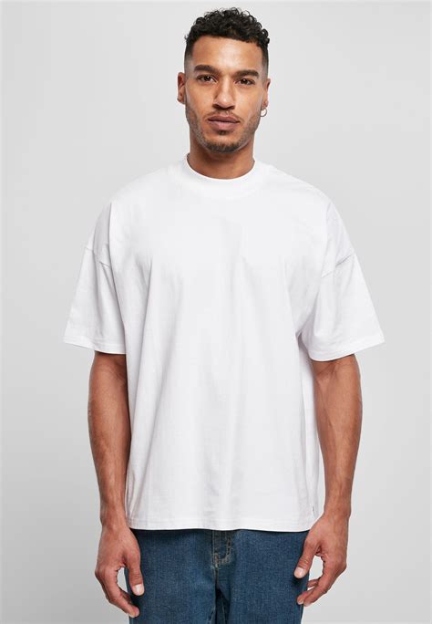 Urban Classics Oversized Mock Neck T Shirt Basic White Wei