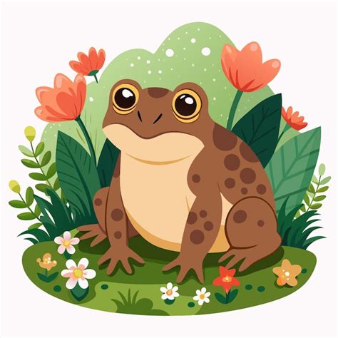 Toad Illustration Art Premium Ai Generated Vector