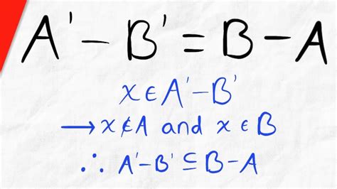 Proof A B B A Double Inclusion Set Theory Youtube