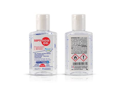 Gel mains antibactérien 30 ml SEPTIDOSE GEL Peaux sensibles