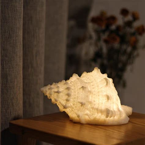 Sandstone Conch Shell Lamp