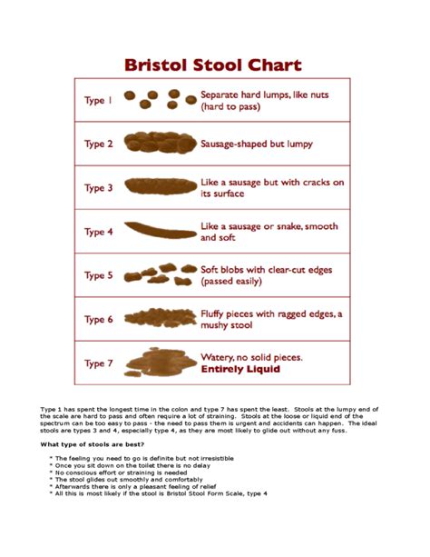 Bristol Stool Color Chart Free Download