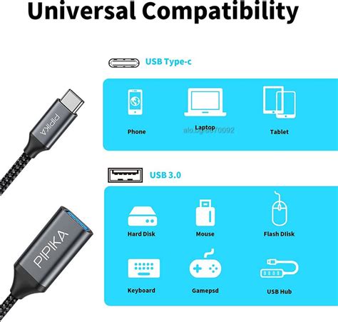 PIPIKA USB C към USB 3 0 адаптер USB C мъжко към USB A женско 5Gbps