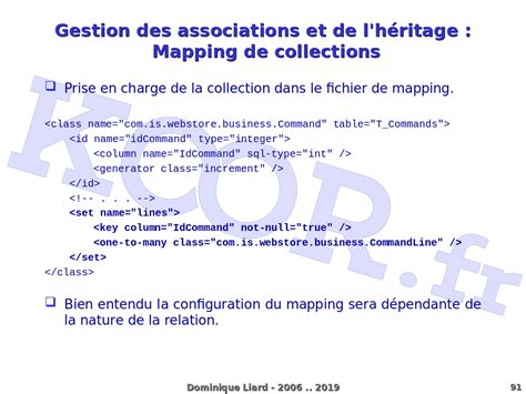 Le Framework Hibernate Gestion Des Associations Et De L H Ritage