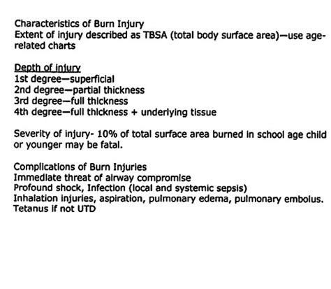 Burns Degree Classifying And Types Flashcards Quizlet