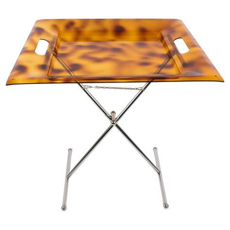 Pair Of Mcm Lucite Folding Tv Trays Tables For Sale At 1stdibs