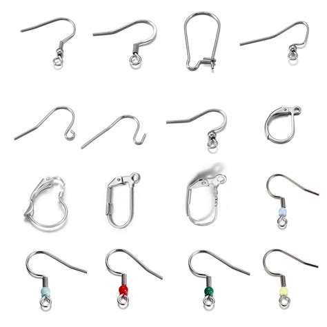 20 50pcs No Allergic Stainless Steel Ear Hook Earrings Clasps Ear Wire