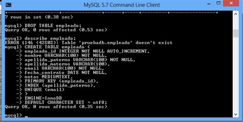 Como Crear Una Tabla Mysql