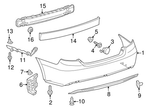 Genuine Oem Bumper Components Rear Parts For Toyota Camry Le