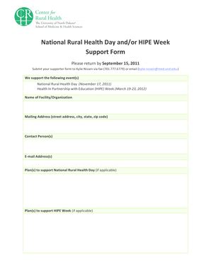 Fillable Online Ruralhealth Und Print This PDF Form Center For Rural