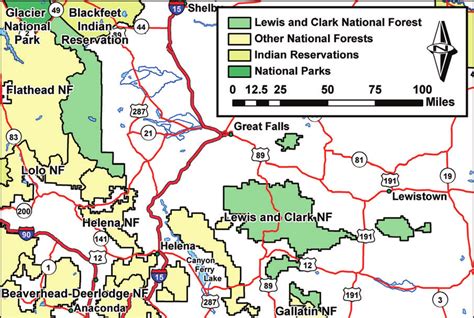 Helena Lewis And Clark National Forest Map - Charis Augustina