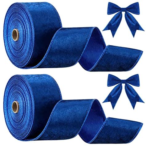 Make A Gorgeous Craft With Navy Blue Velvet Ribbon Wired