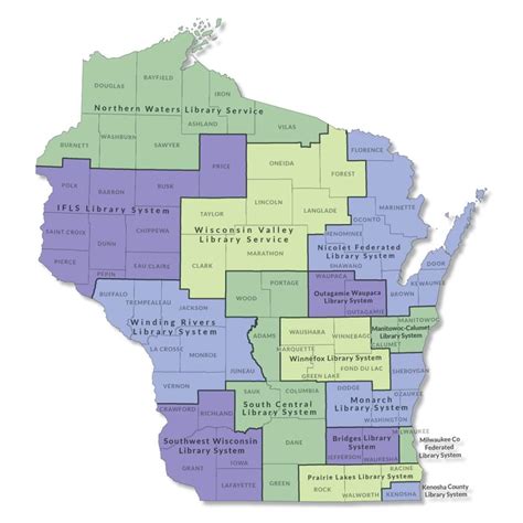 Map Of Wisconsin Library Systems Maps On The Web