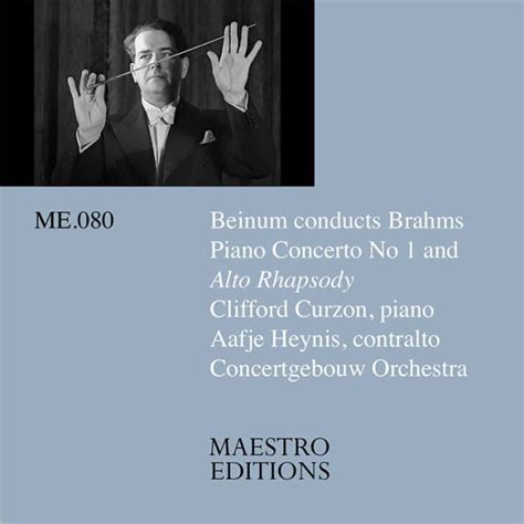 ME 080 Beinum Conducts Brahms Piano Concerto No 1 And Alto Rhapsody