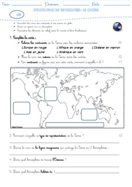 Fillable Online Le Monde CE2 Cycle 2 Exercice Valuation Rvision