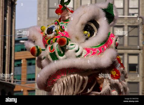 Wushi Or Lion Dance Chinese New Year Celebration Ma Chao Lion In