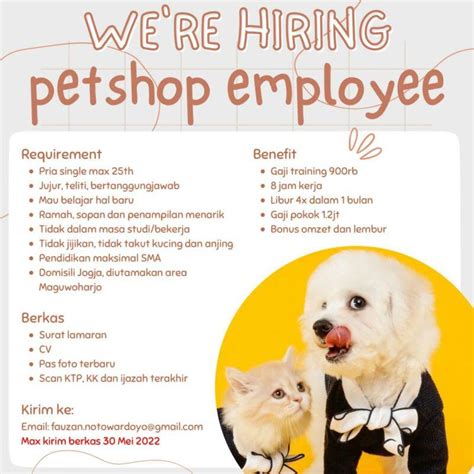 Lowongan Kerja Petshop Employee Cashier Di Tamtam Petshop Lokerjogja Id