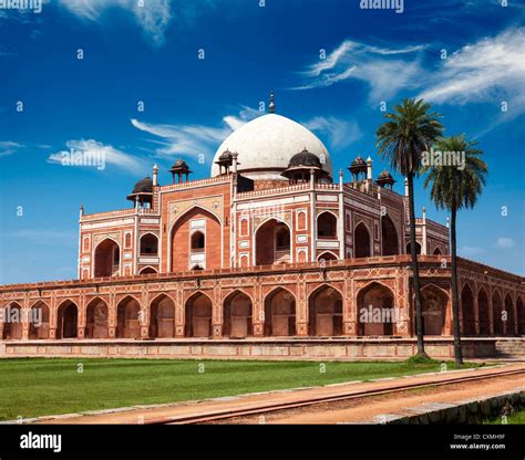 Humayuns Tomb Marble Mausoleum Delhi India Stock Photo Alamy