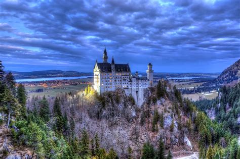 Zamek Neuschwanstein Panorama Niemcy