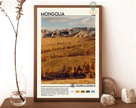 Mongolia Print Mongolia Art Mongolia Poster Mongolia Photo Mongolia