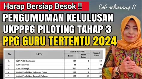 Cara Gratis Cek Pengumuman Kelulusan Ppg Piloting Tahun Lengkap