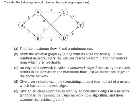 Solved Consider The Following Network The Numbers Are Edge Chegg