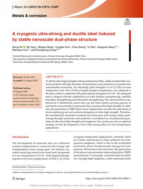 A Cryogenic Ultra Strong And Ductile Steel Induced By Stable Nanoscale