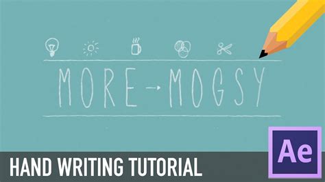 [after Effects] Handwriting Effect Tutorial Youtube