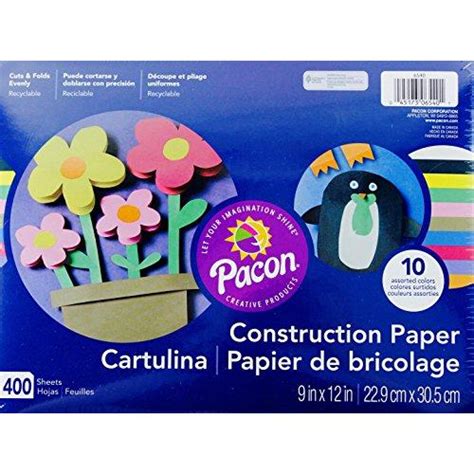 Pacon Creative Products Heavyweight Construction Paper 400 Sheets Assorted Colors 3vx34vyg56 かめ