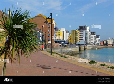 Seafront Promenade Sovereign Harbour Eastbourne East Sussex England Uk