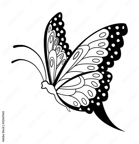 Simple Butterfly Clipart Black And White