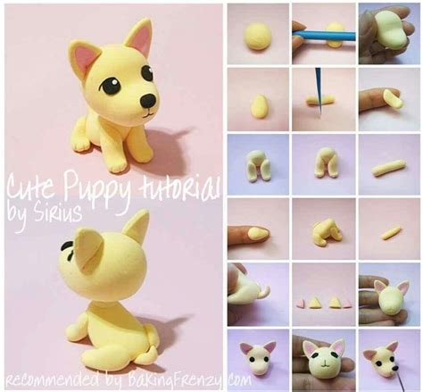 Cute Puppy Pictorial Polymer Clay Crafts Diy Clay Crafts Cute