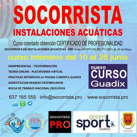 Curso Socorrista Instalaciones Acuáticas Guadix Socorrista PRO