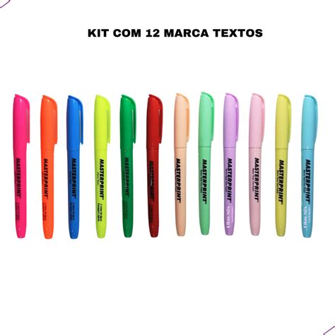 Kit Marca Texto Masterprint Neon Pastel Shopee Brasil