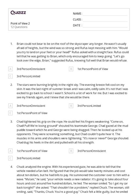 50 Analyzing Point Of View Worksheets For 8th Grade On Quizizz Free And Printable