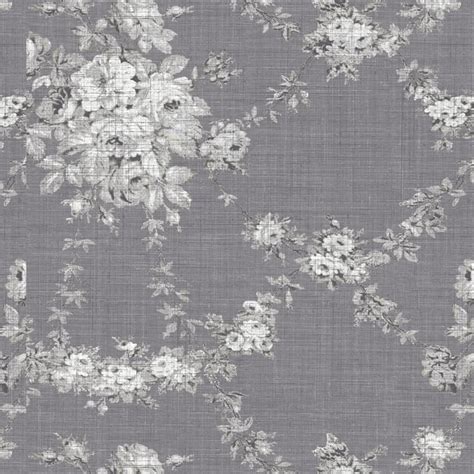 Waverly Inspirations 100 Cotton Duck 45 Width X 2 Yds Dis Floral Grey Color Precut Sewing