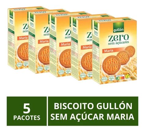 Biscoito Gullón Sem Açúcar Maria 5 Pacotes De 400g Parcelamento