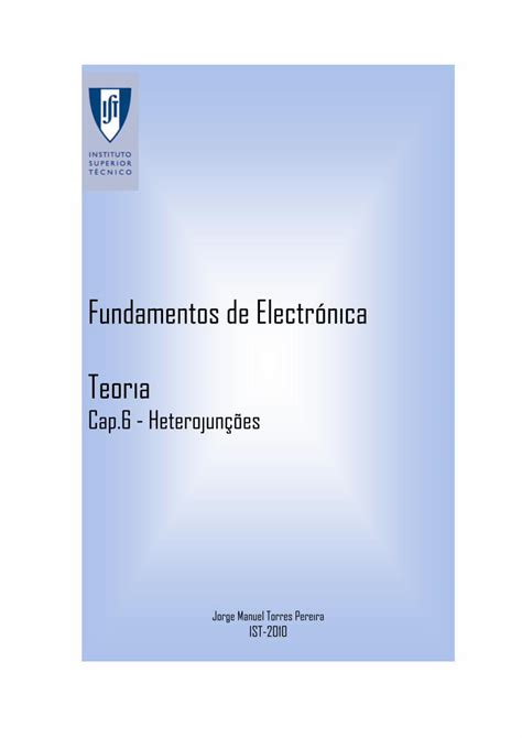 Pdf Fundamentos De Electrónica Teoria Autenticação · Fundamentos De