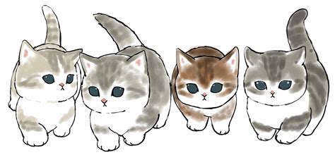 「にじり寄る猫集団 」ぢゅの🐈のイラスト