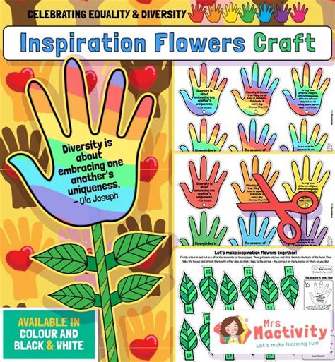 Celebrating Equality And Diversity Inspirational Flower Craft Mrs