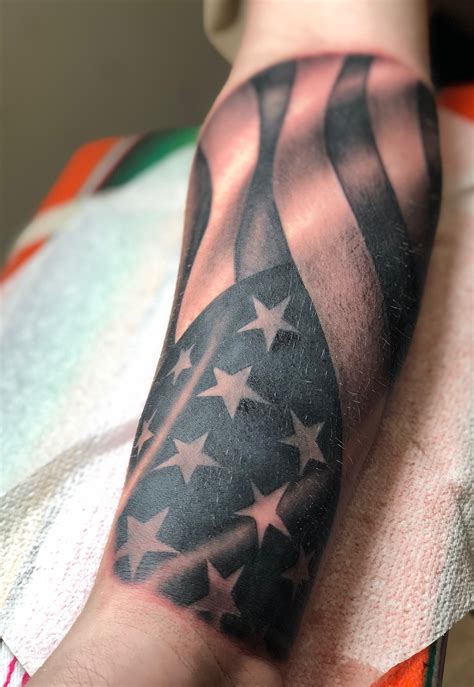 American Flag Forearm Tattoo
