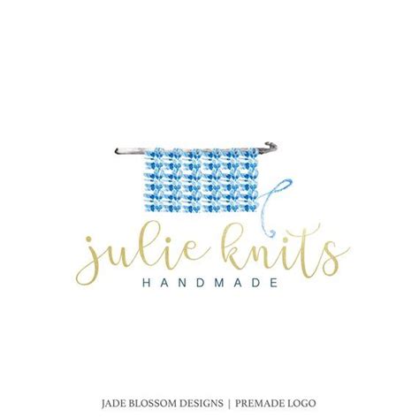 Premade Logo Watercolor Logo Crochet Logo Handmade Logo Business Logo