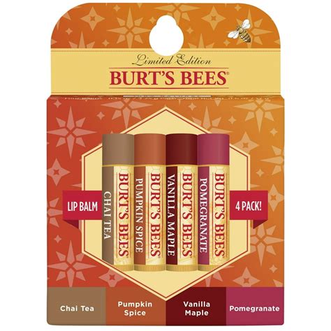 Burt's Bees Limited Edition Lip Balm, 4 Count - Walmart.com - Walmart.com