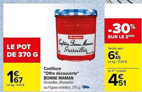 Promo Confiture Offre D Couverte Bonne Maman Chez Carrefour