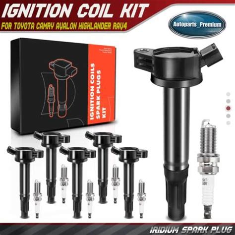 6x Ignition Coil IRIDIUM Spark Plug Kits For Toyota 4Runner Camry