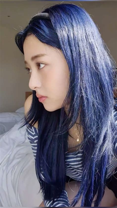 Yunjin Blue Hair In 2024 Hair Tint Hair Inspo Color Purple Ombre Hair