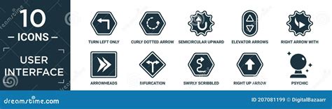 Conjunto De Cones Da Interface Do Usu Rio Preenchida Cont M A Seta