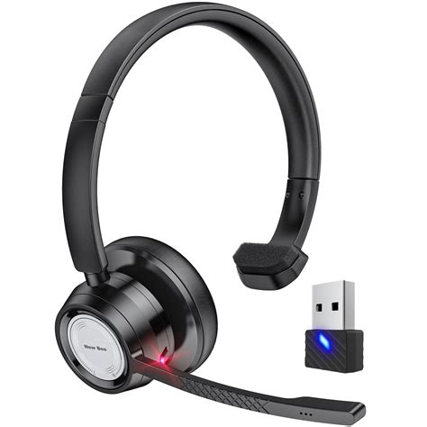 New Bee Bluetooth Single Ear Monaural Headset For Pc Macandphone Noise Canceling For Teams