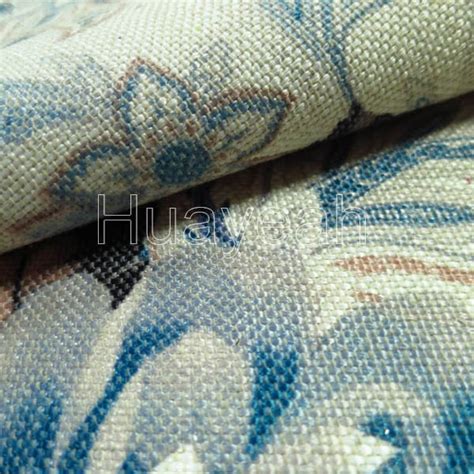 Printing Linen Look Upholstery Fabric For Sofas Huayeah Fabric