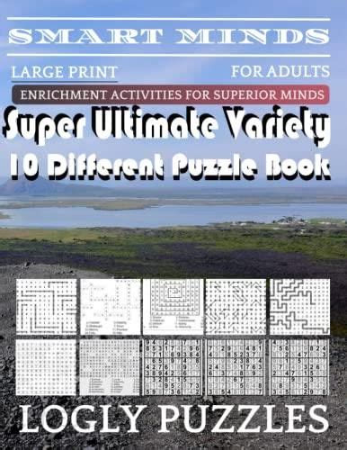 Smart Minds Variety 10 Different Puzzle Book For Adults Ultimate